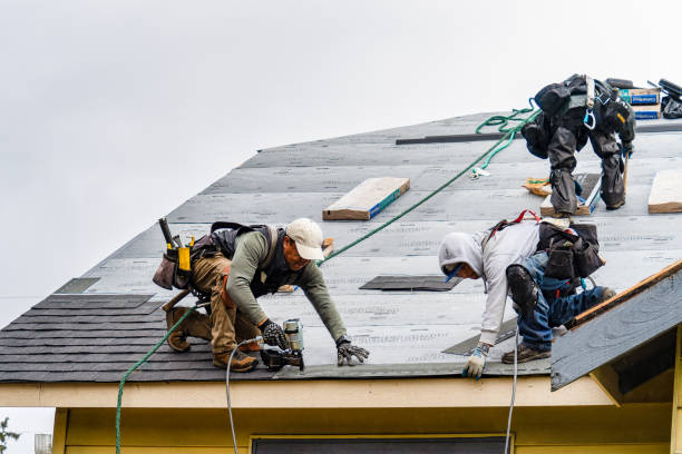 Professional Gutter Installation technician working in Washington, WV